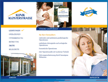 Tablet Screenshot of klinik-klosterstrasse.de